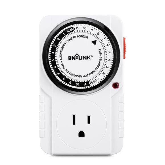 24 Hour Plug-in Mechanical Timer Grounded (1 Pack) - Picture 1 of 6